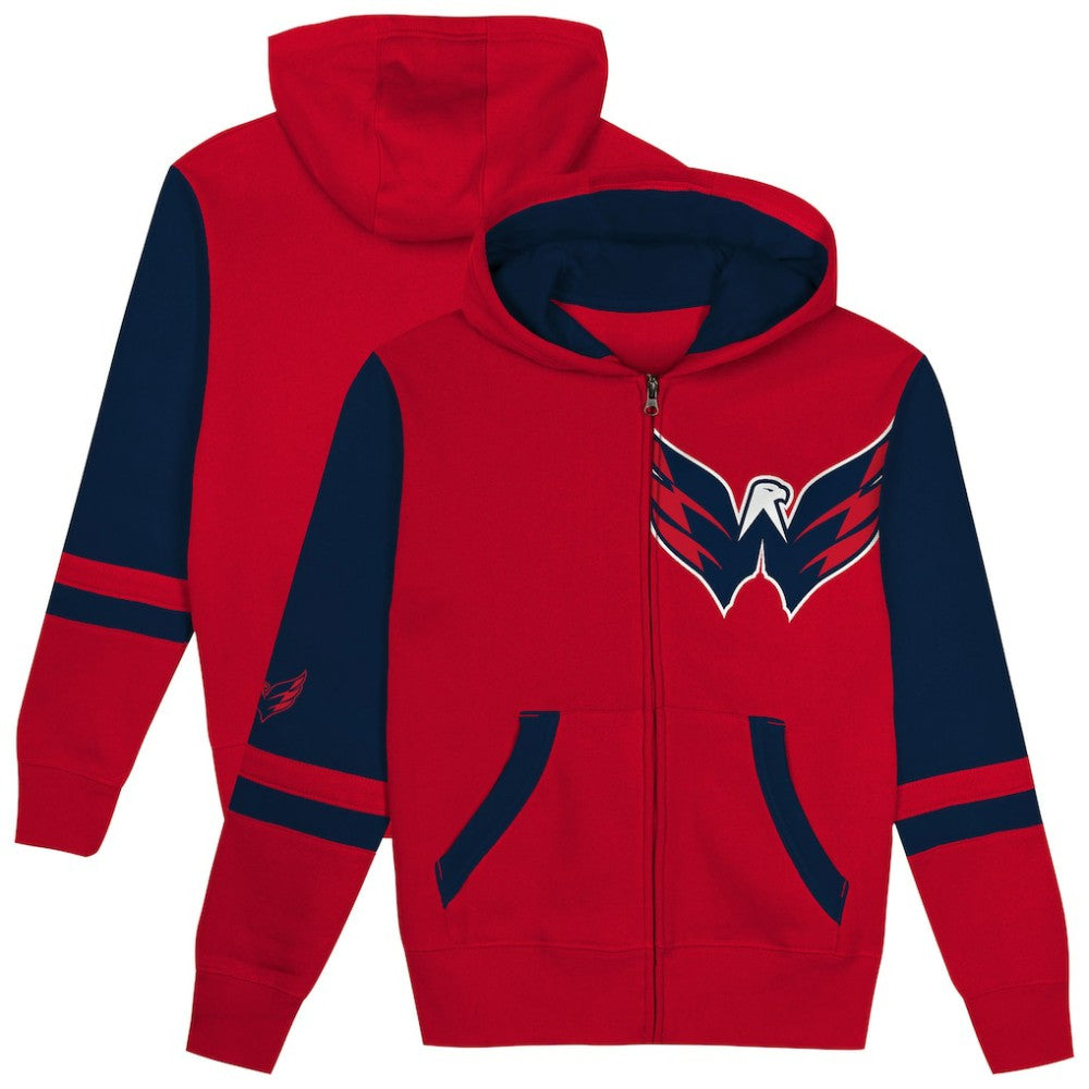 Washington Capitals Preschool Face Off Full-Zip Hoodie - Red - NHL