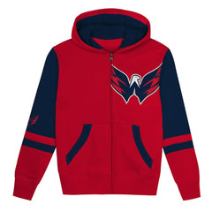 Washington Capitals Preschool Face Off Full-Zip Hoodie - Red - NHL