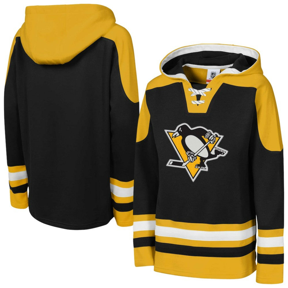 Pittsburgh Penguins Youth Ageless Must Have Home V-Neck Pullover Hoodie - Black - NHL