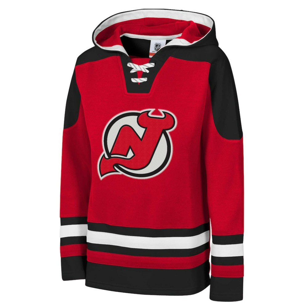 New Jersey Devils Youth Ageless Must Have Home V-Neck Pullover Hoodie - Red - NHL