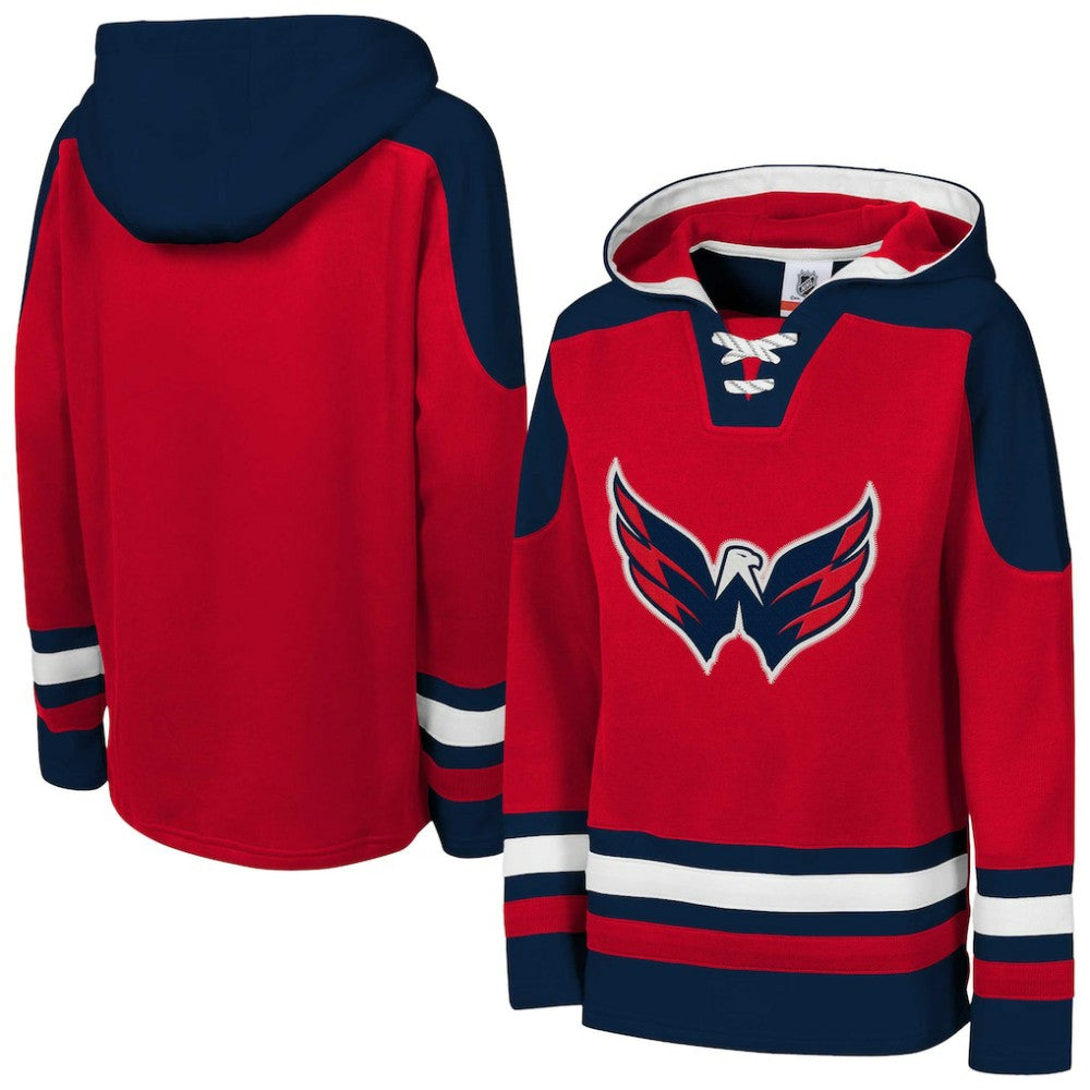 Washington Capitals Youth Ageless Must Have Home V-Neck Pullover Hoodie - Red - NHL