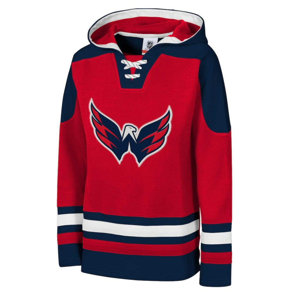Washington Capitals Youth Ageless Must Have Home V-Neck Pullover Hoodie - Red - NHL
