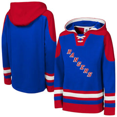 New York Rangers Youth Ageless Must Have Home V-Neck Pullover Hoodie - Blue - NHL