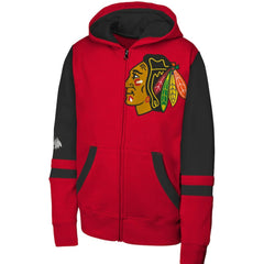 Chicago Blackhawks Youth Face Off Full-Zip Hoodie - Red - NHL