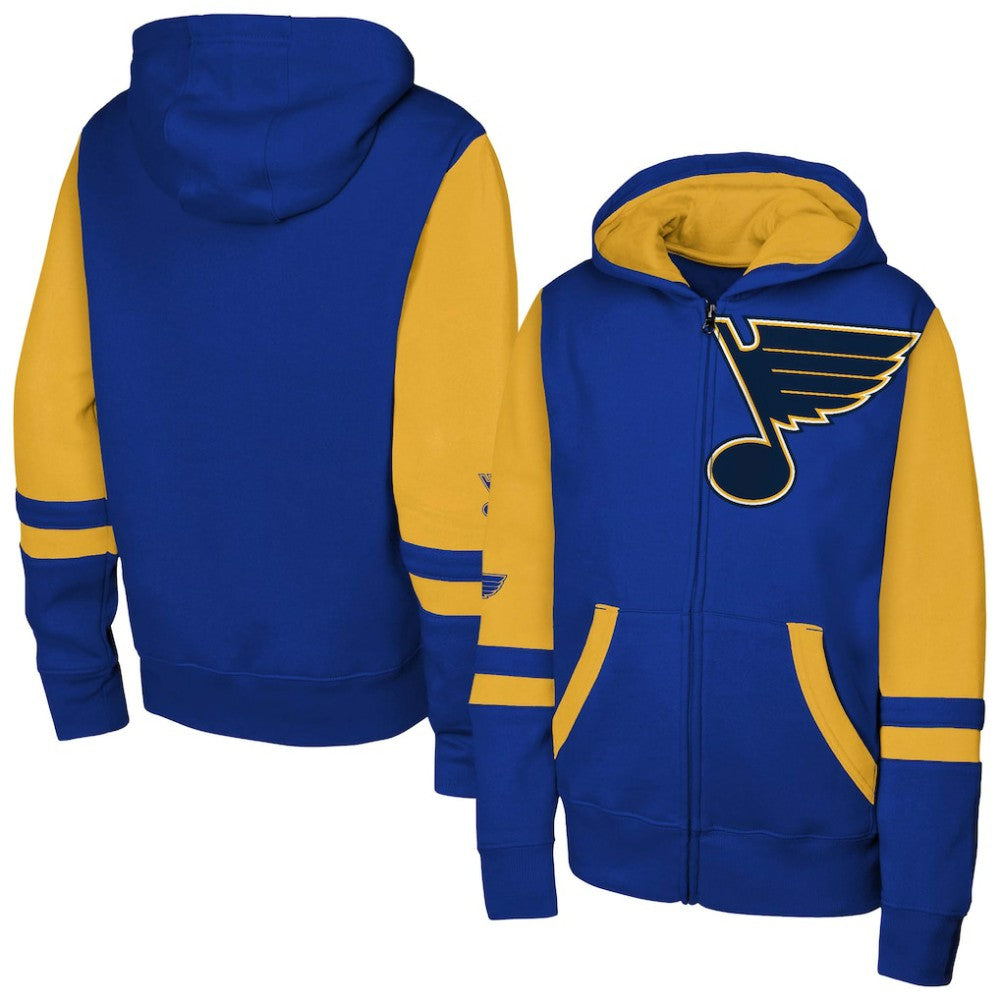 St. Louis Blues Youth Face Off Full-Zip Hoodie - Blue - NHL