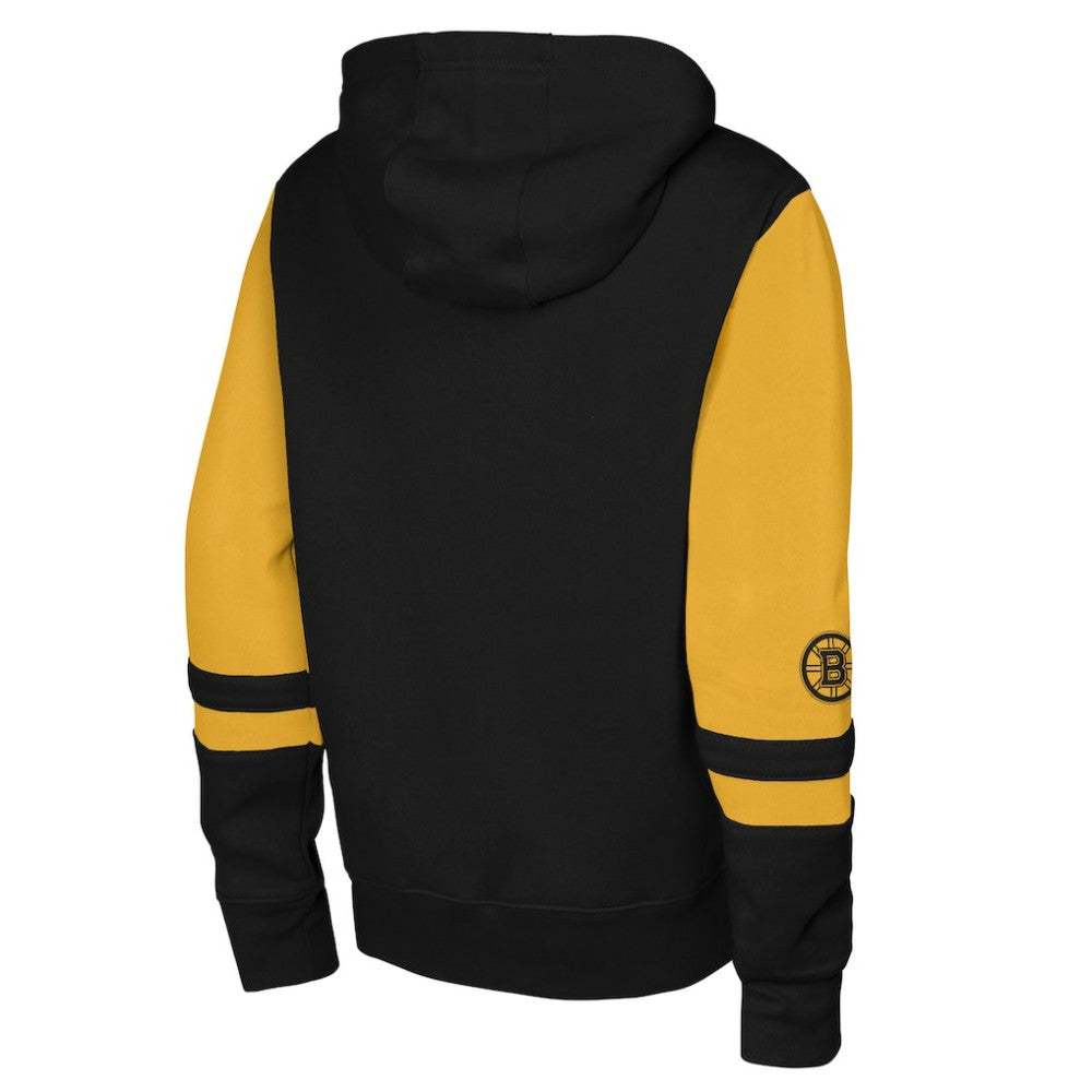 Boston Bruins Youth Face Off Full-Zip Hoodie - Black - NHL