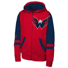 Washington Capitals Youth Face Off Full-Zip Hoodie - Red - NHL