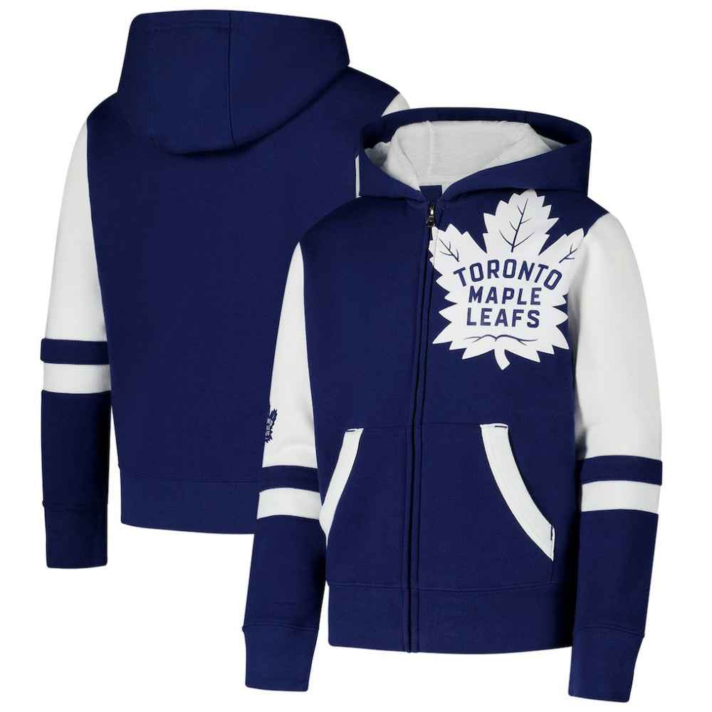 Toronto Maple Leafs Youth Face Off Full-Zip Hoodie - Blue - NHL