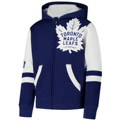 Toronto Maple Leafs Youth Face Off Full-Zip Hoodie - Blue - NHL