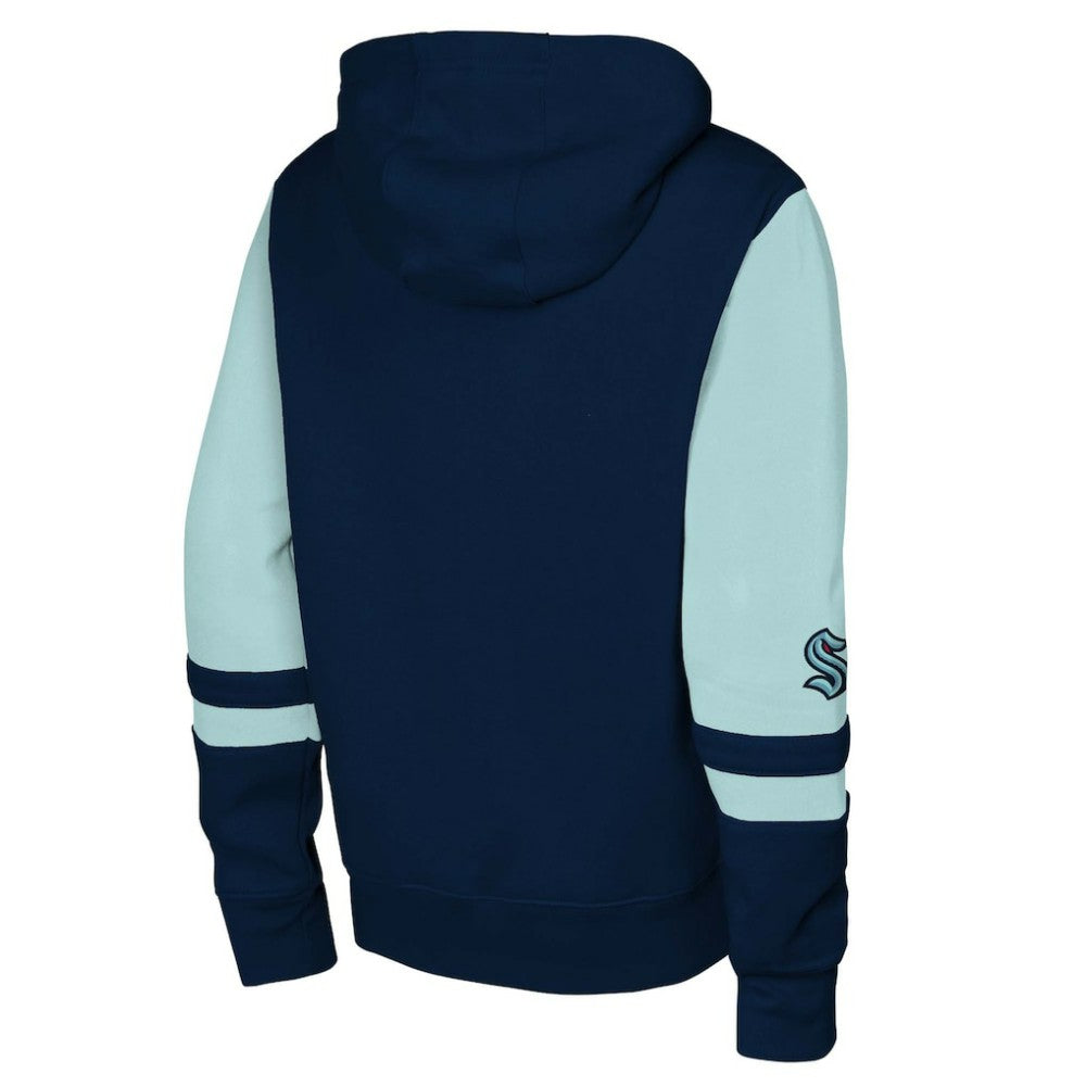Seattle Kraken Youth Face Off Full-Zip Hoodie - Navy - NHL