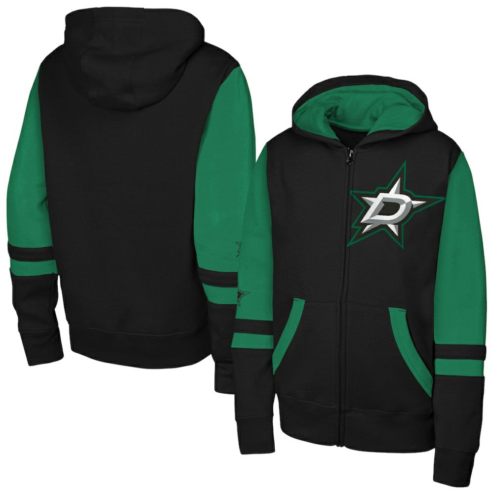 Dallas Stars Youth Face Off Full-Zip Hoodie - Black - NHL