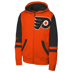 Philadelphia Flyers Youth Face Off Full-Zip Hoodie - Orange - NHL