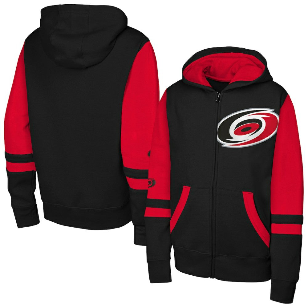Carolina Hurricanes Youth Face Off Full-Zip Hoodie - Black - NHL