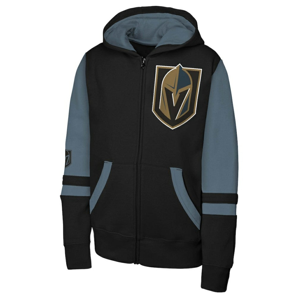 Vegas Golden Knights Youth Face Off Full-Zip Hoodie - Black - NHL