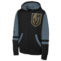 Vegas Golden Knights Youth Face Off Full-Zip Hoodie - Black - NHL
