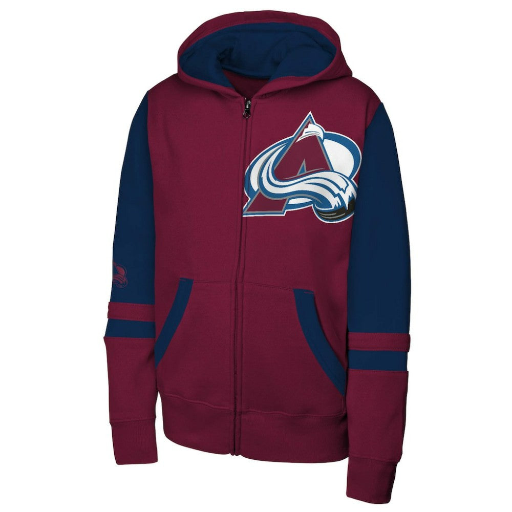 Colorado Avalanche Youth Face Off Full-Zip Hoodie - Burgundy - NHL