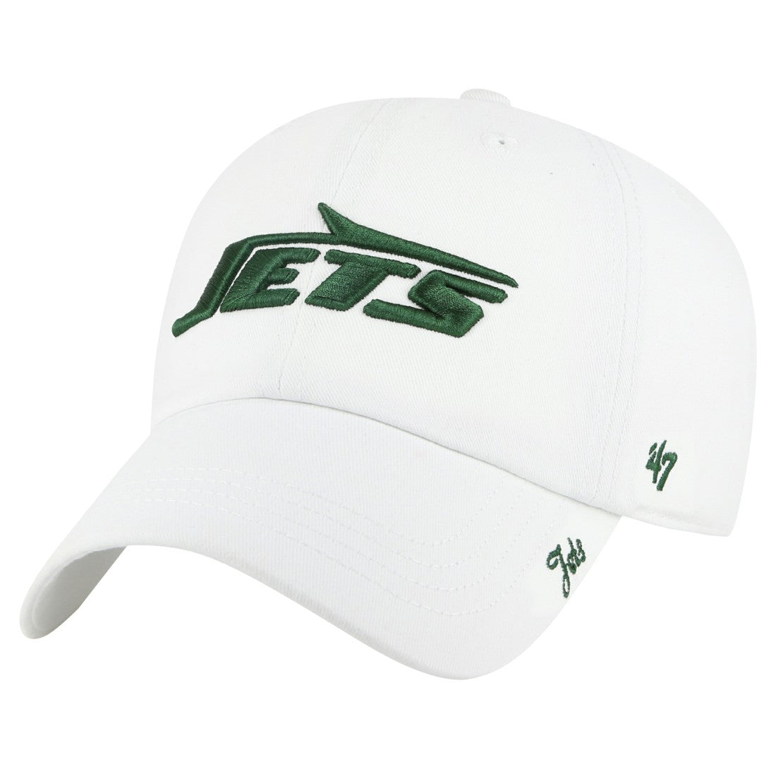 New York Jets '47 Women's Miata Clean Up Adjustable Hat White | 47 brand