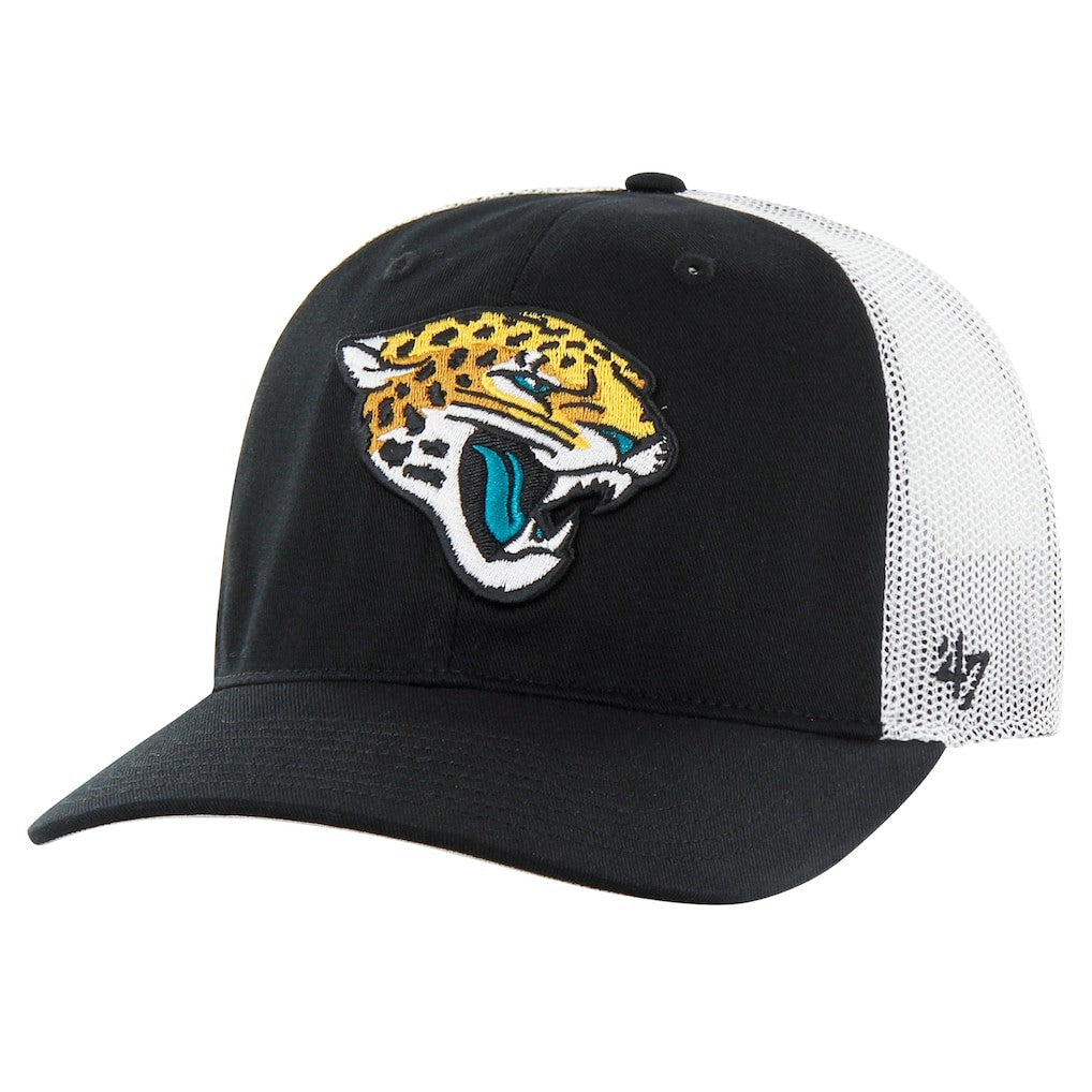 Jacksonville Jaguars '47 Youth Trucker Adjustable Hat Black/White | 47 brand