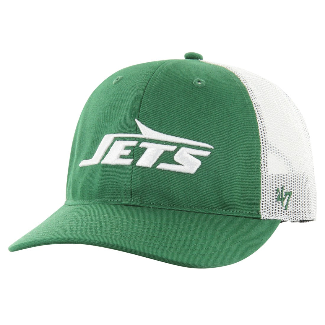 New York Jets '47 Youth Trucker Adjustable Hat Green/White | 47 brand