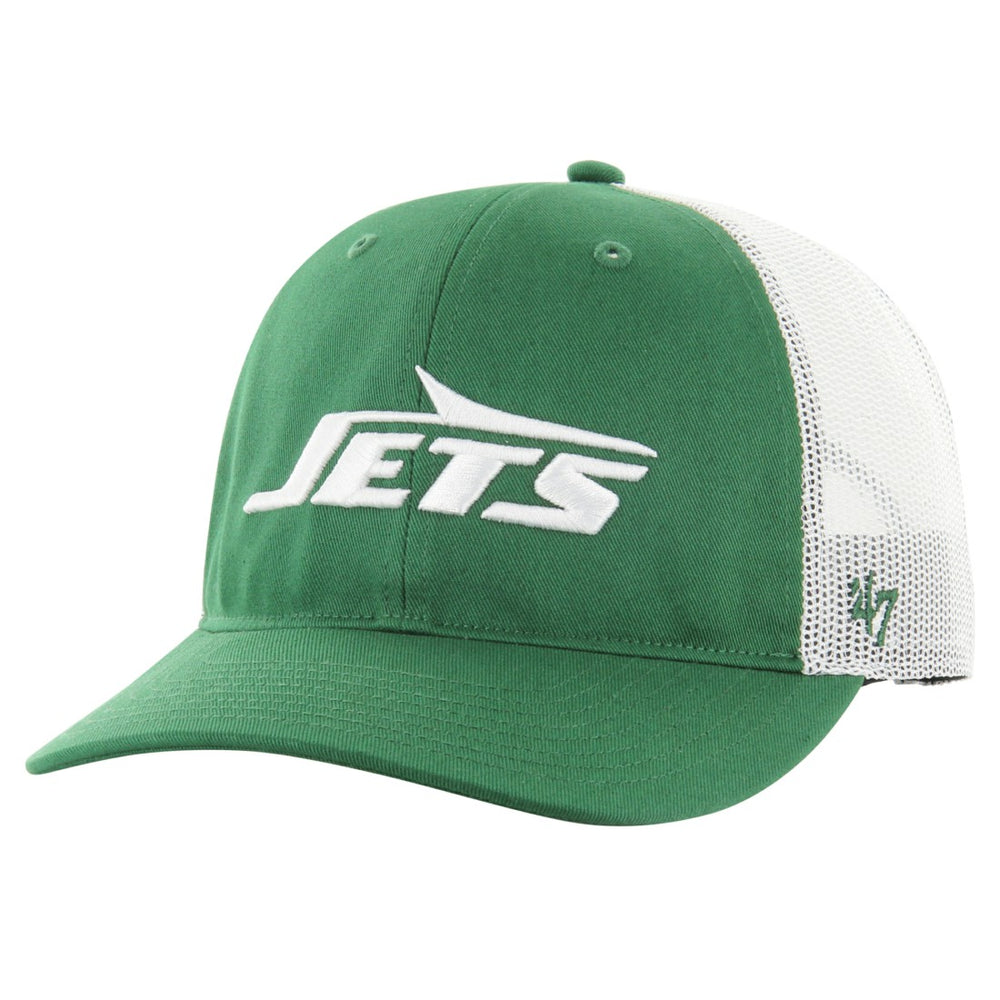 New York Jets '47 Youth Trucker Adjustable Hat Green/White | 47 brand