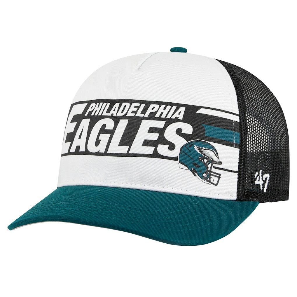 Philadelphia Eagles '47 Youth Trucker Adjustable Hat White/Midnight Green | 47 brand