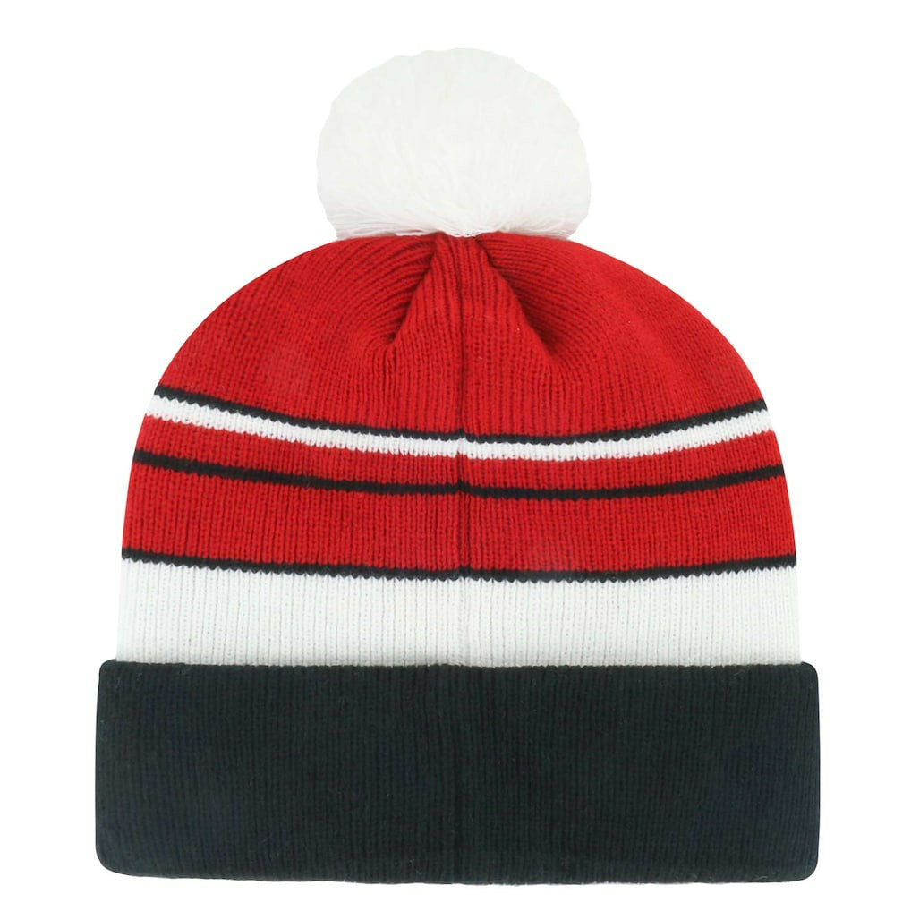 San Francisco 49ers '47 Youth Peewee Cuffed Knit Hat with Pom Scarlet/Black | 47 brand