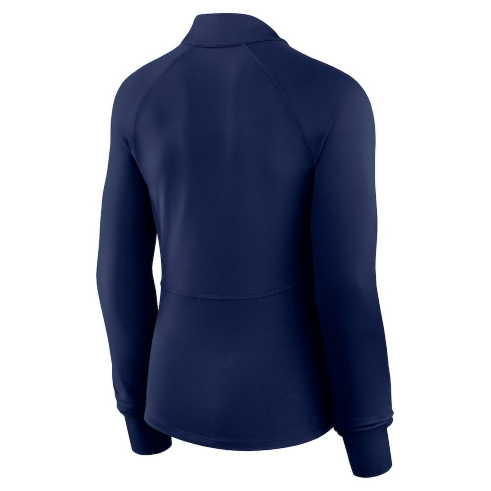 Atlanta Braves Fanatics Women's Elements Raglan Tri-Blend Quarter-Zip Top - MLB