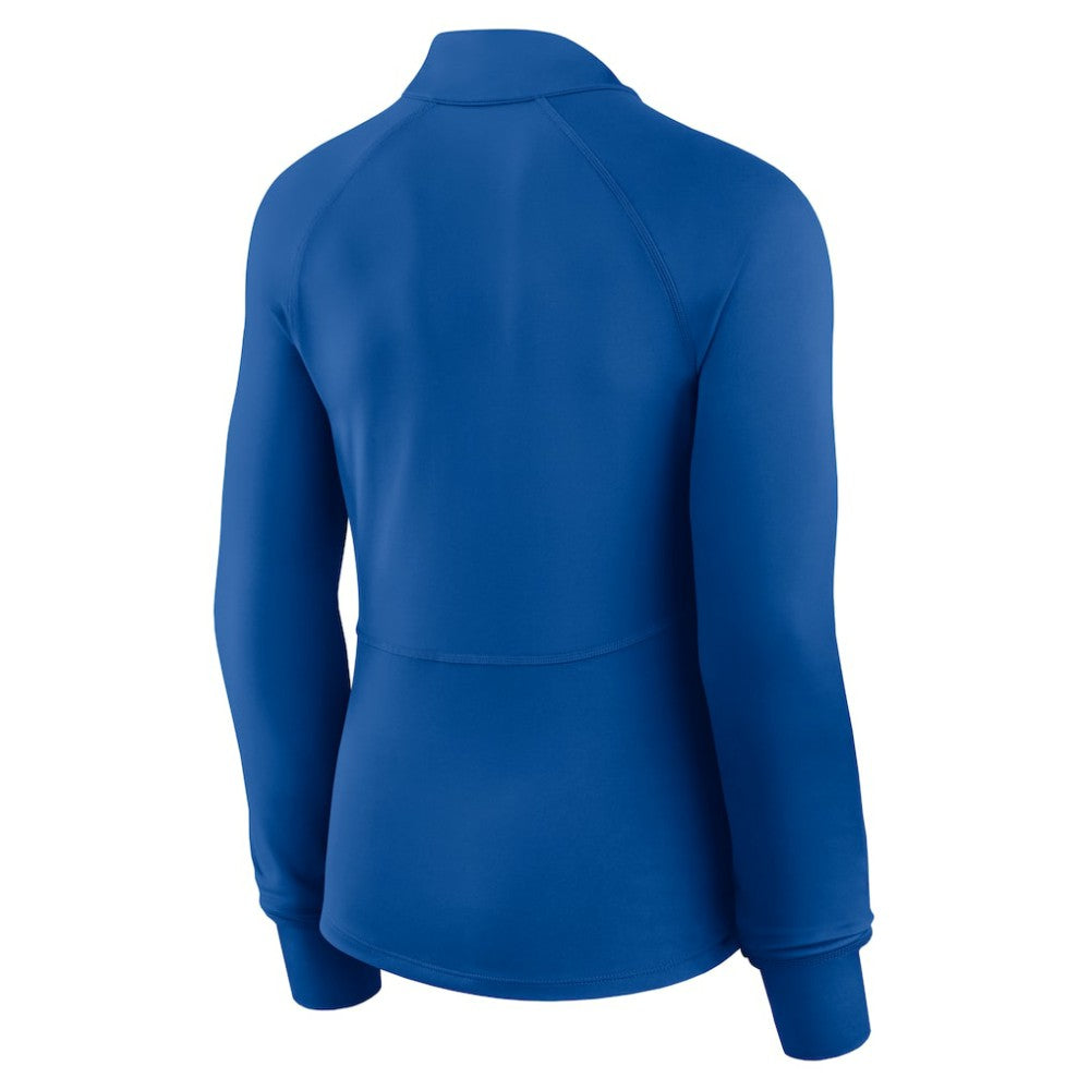 Chicago Cubs Fanatics Women's Elements Raglan Tri-Blend Quarter-Zip Top - MLB