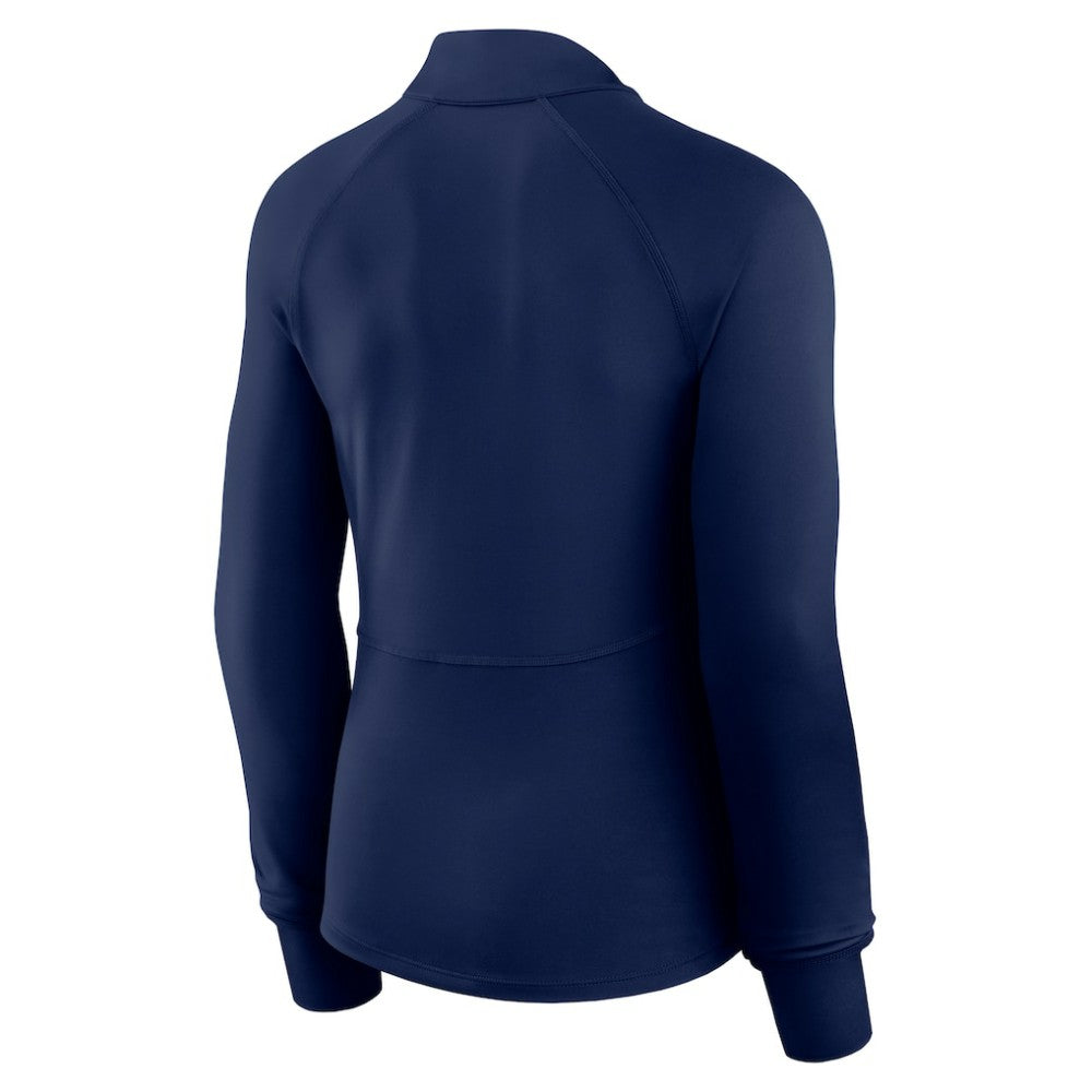 New York Yankees Fanatics Women's Elements Raglan Tri-Blend Quarter-Zip Top - MLB