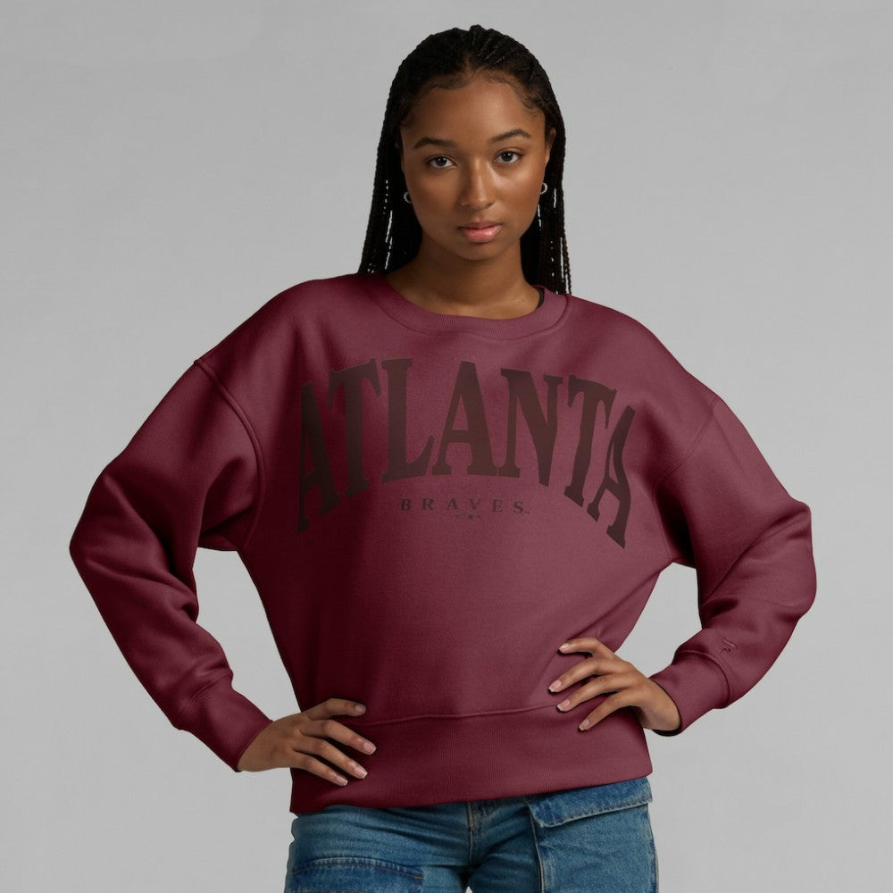 Atlanta Braves Fanatics Women's Elements Flow Pullover Sweatshirt - MLB