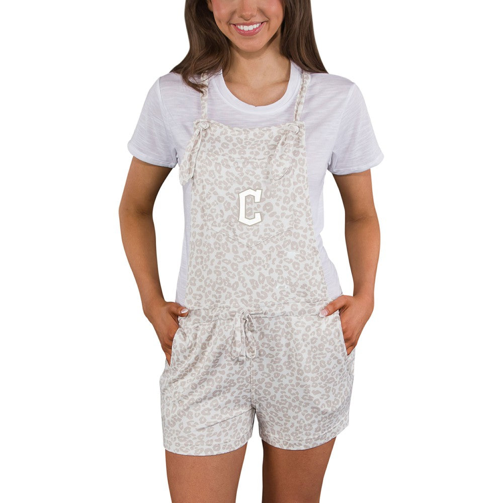 Cleveland Guardians Concepts Sport Women's Montana Hacci Knit Romper Overalls - MLB