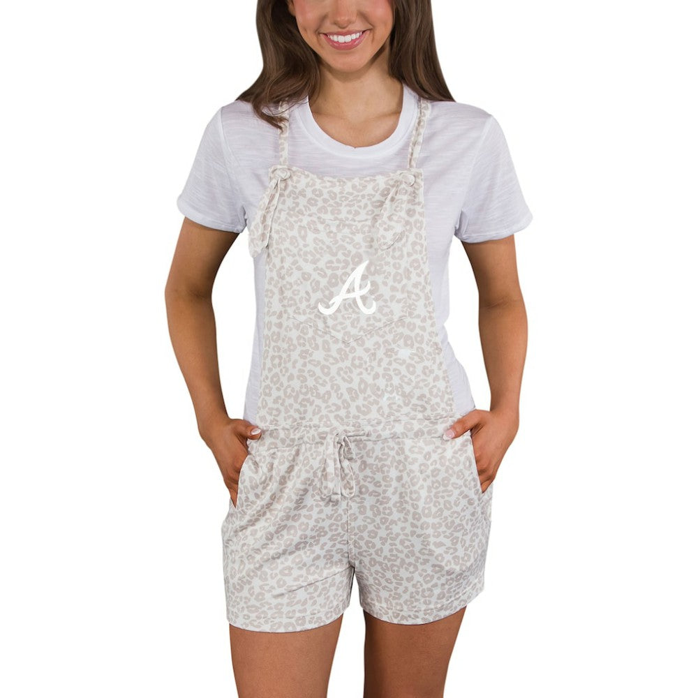 Atlanta Braves Concepts Sport Women's Montana Hacci Knit Romper Overalls - MLB