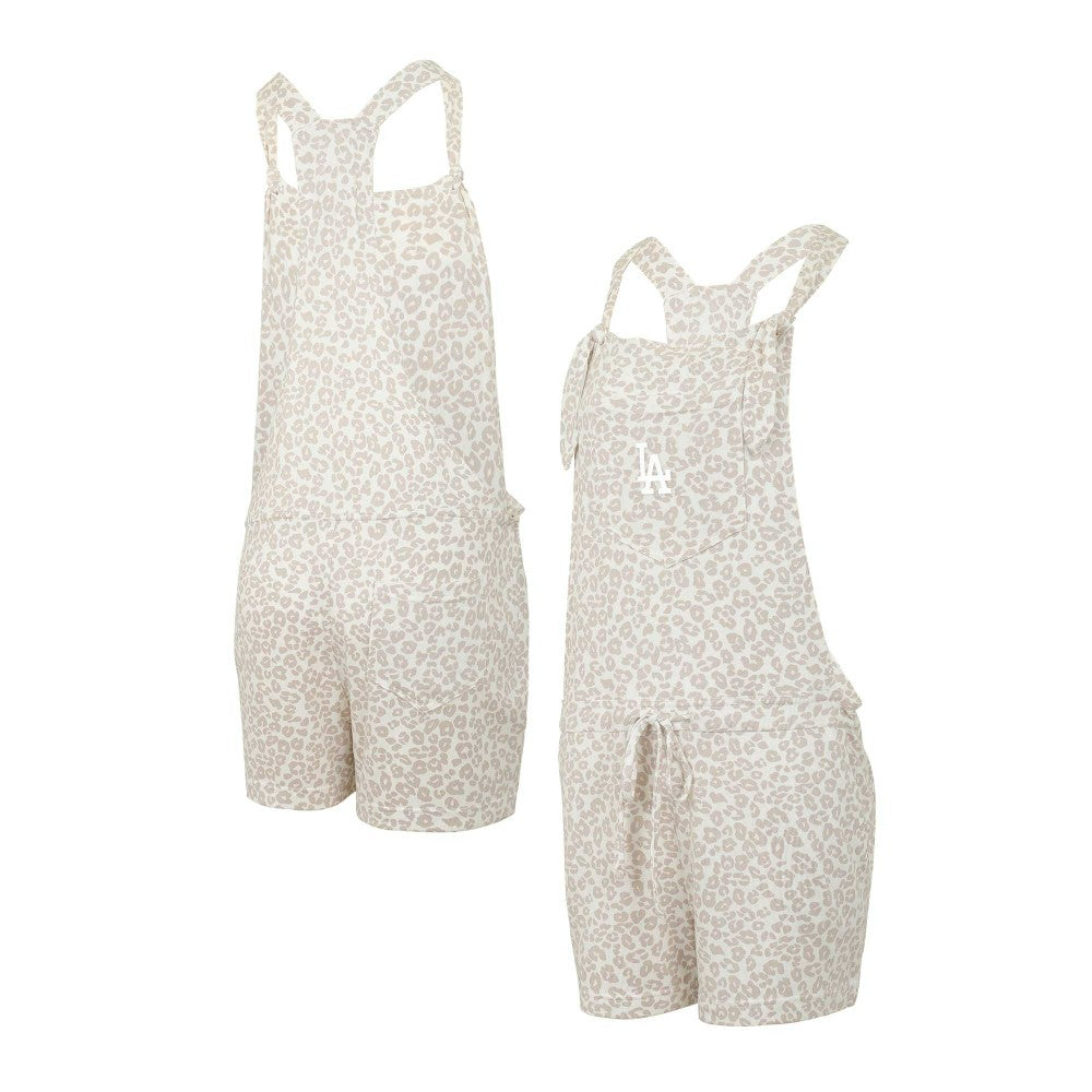 Los Angeles Dodgers Concepts Sport Women's Montana Hacci Knit Romper Overalls - MLB