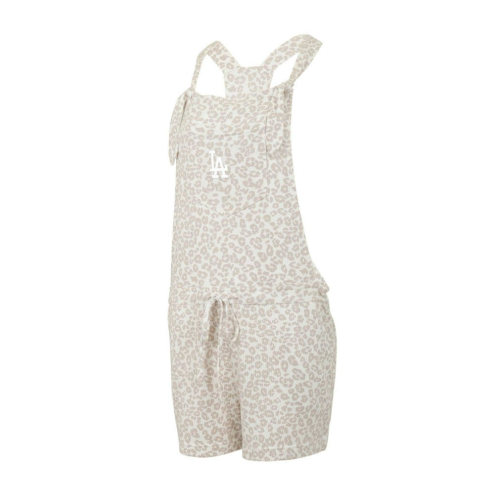 Los Angeles Dodgers Concepts Sport Women's Montana Hacci Knit Romper Overalls - MLB