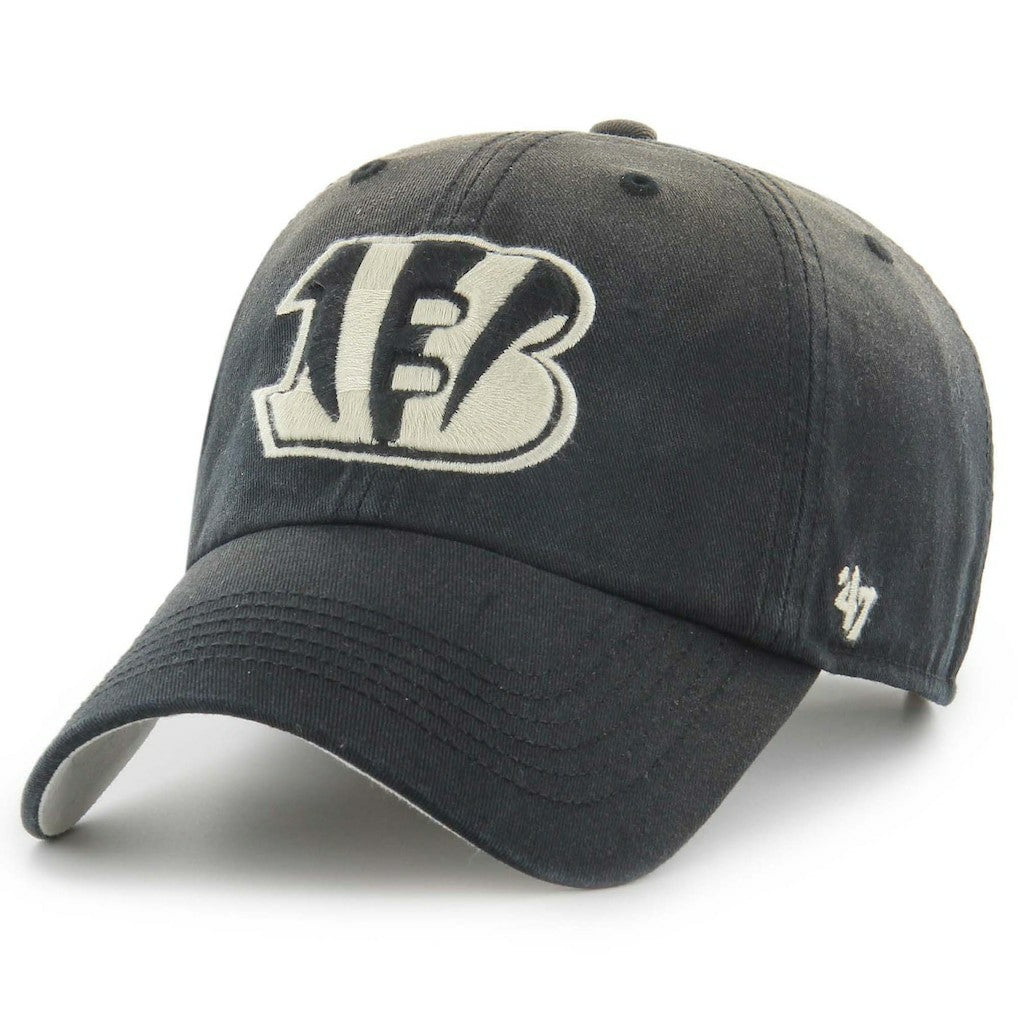 Cincinnati Bengals '47 Dusted Relaxed Clean Up Adjustable Hat Black | 47 brand