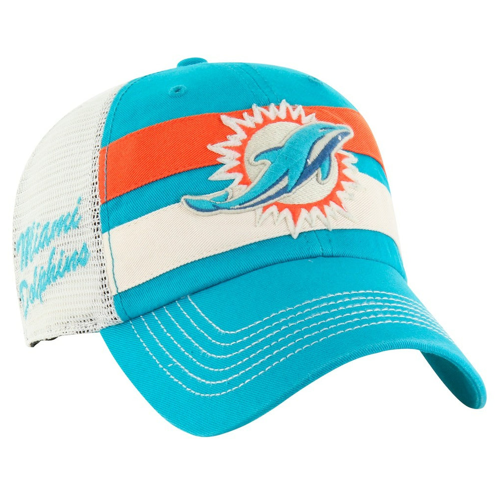 Miami Dolphins '47 Clubhouse Boon Clean-Up Trucker Adjustable Hat Aqua | 47 brand