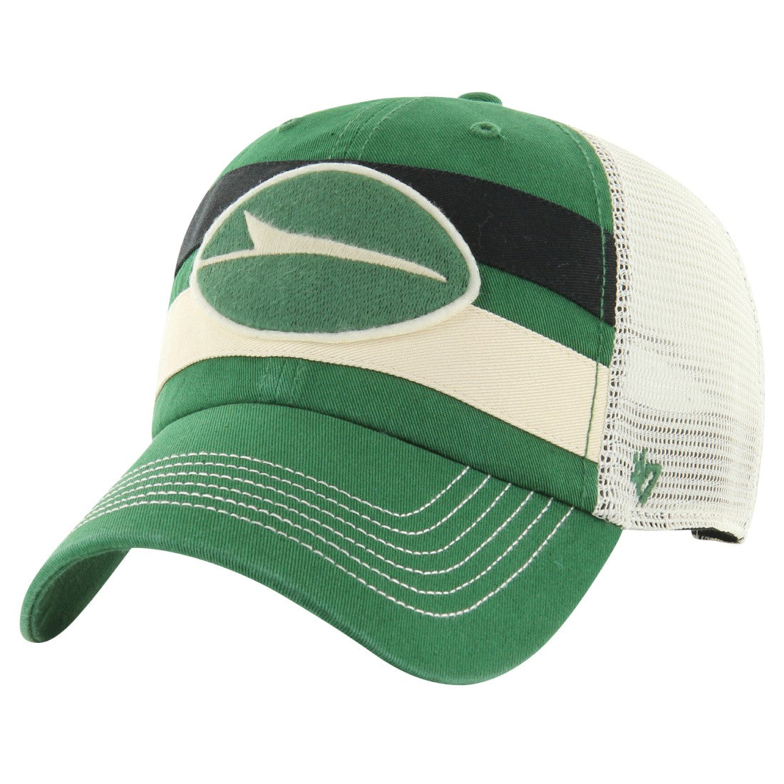 New York Jets '47 Clubhouse Boon Clean-Up Trucker Adjustable Hat Kelly Green | 47 brand