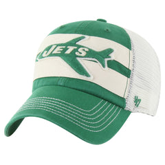 New York Jets '47 Throwback Clubhouse Boon Clean-Up Trucker Adjustable Hat Kelly Green | 47 brand