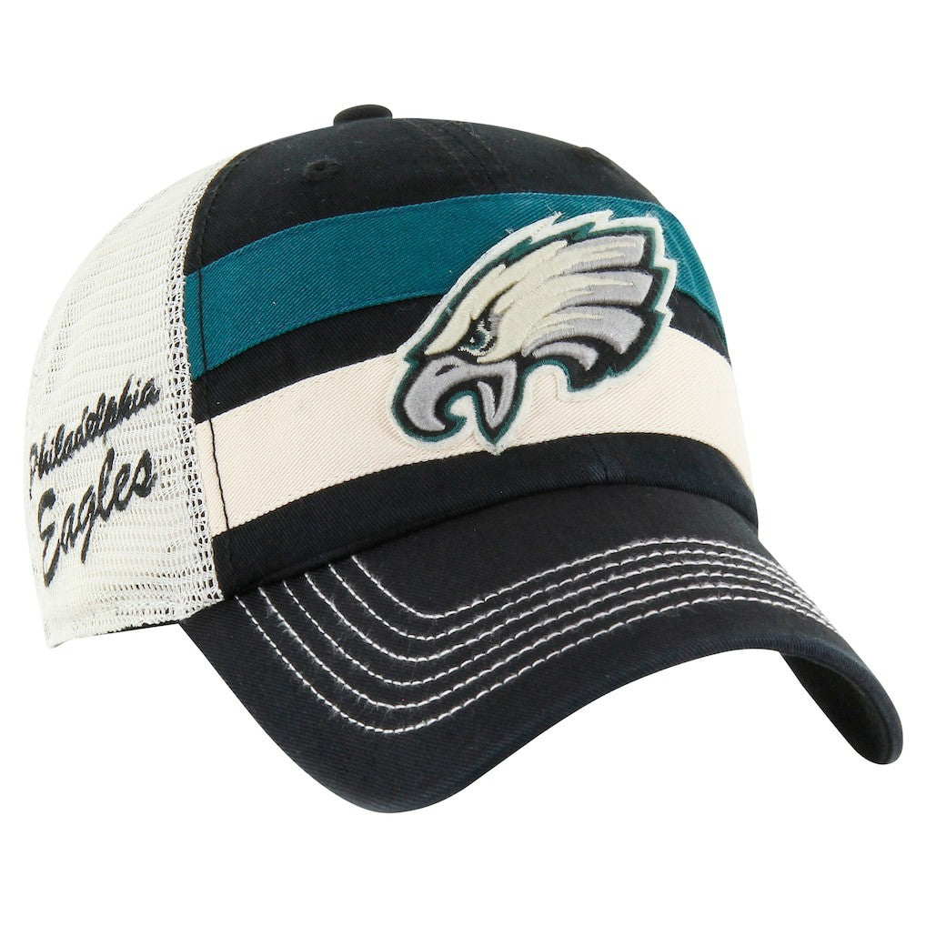 Philadelphia Eagles '47 Clubhouse Boon Clean-Up Trucker Adjustable Hat Black | 47 brand