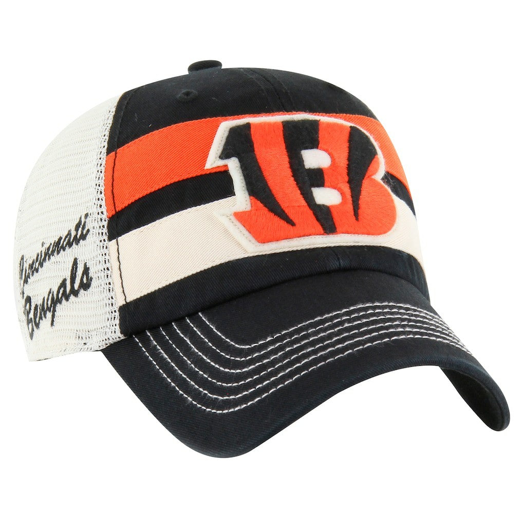 Cincinnati Bengals '47 Clubhouse Boon Clean-Up Trucker Adjustable Hat Black | 47 brand