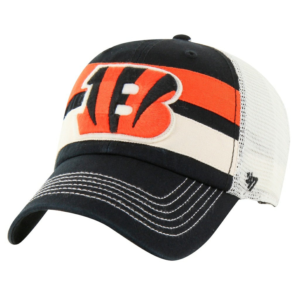 Cincinnati Bengals '47 Clubhouse Boon Clean-Up Trucker Adjustable Hat Black | 47 brand