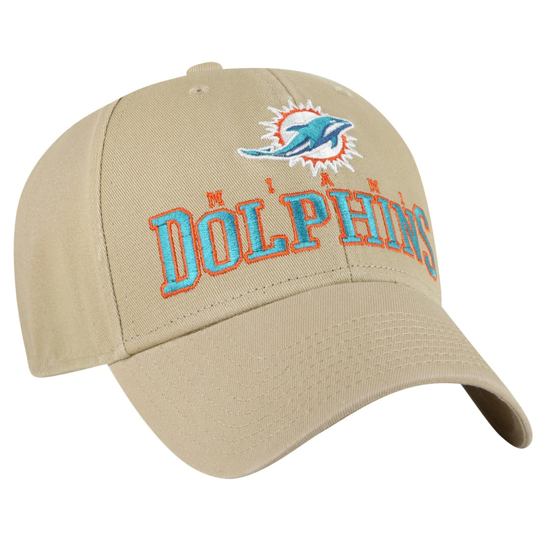 Miami Dolphins '47 Powell MVP Adjustable Hat Khaki | 47 brand