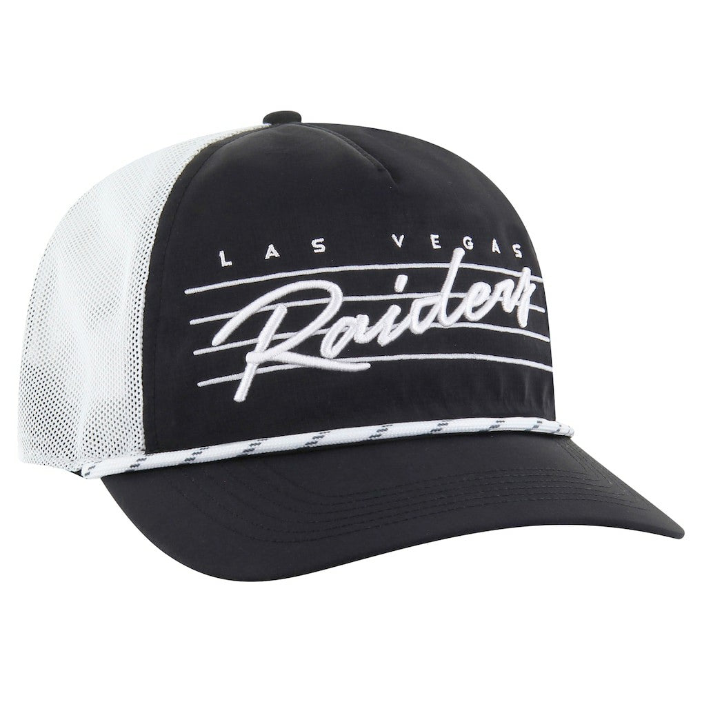 Las Vegas Raiders '47 Downburst Relaxed Hitch Trucker Adjustable Hat Black/White | 47 brand