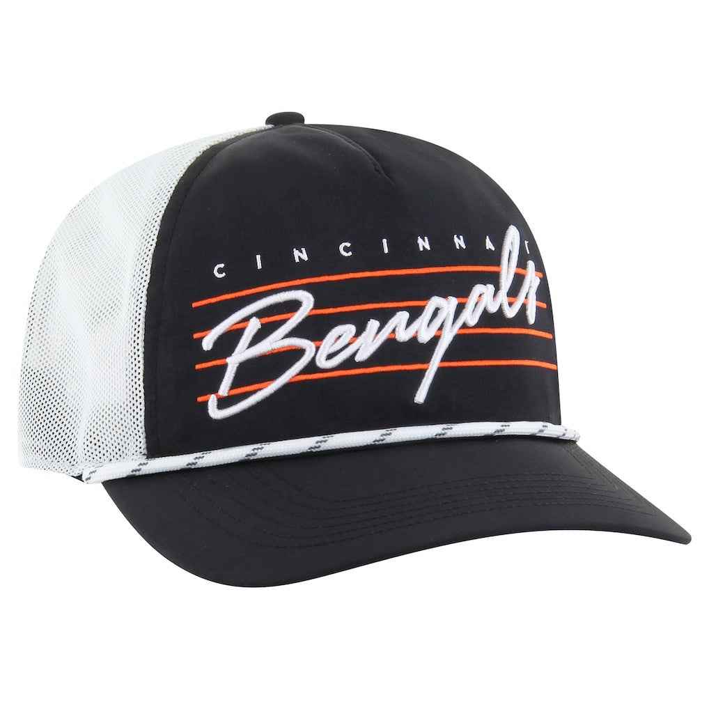Cincinnati Bengals '47 Downburst Relaxed Hitch Trucker Adjustable Hat Black/White | 47 brand