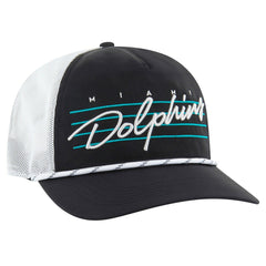 Miami Dolphins '47 Downburst Relaxed Hitch Trucker Adjustable Hat Black/White | 47 brand