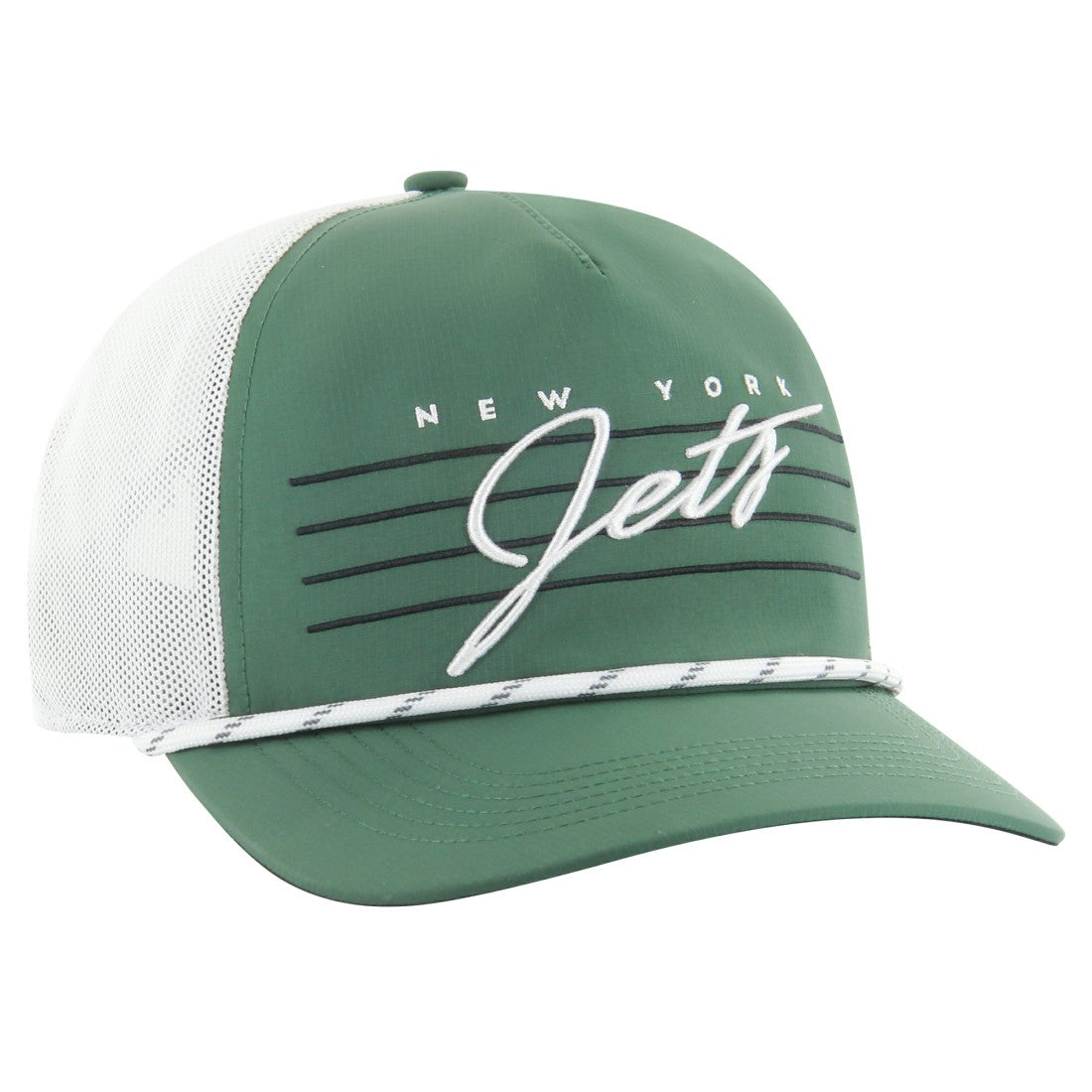New York Jets '47 Downburst Relaxed Hitch Trucker Adjustable Hat Green/White | 47 brand