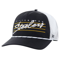 Pittsburgh Steelers '47 Downburst Relaxed Hitch Trucker Adjustable Hat Black/White | 47 brand