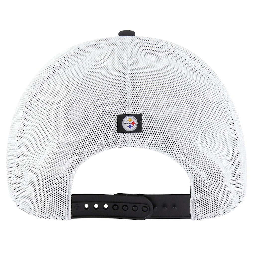 Pittsburgh Steelers '47 Downburst Relaxed Hitch Trucker Adjustable Hat Black/White | 47 brand