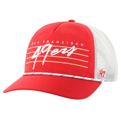 San Francisco 49ers '47 Downburst Relaxed Hitch Trucker Adjustable Hat Scarlet/White | 47 brand
