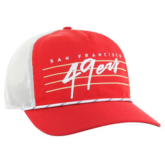 San Francisco 49ers '47 Downburst Relaxed Hitch Trucker Adjustable Hat Scarlet/White | 47 brand